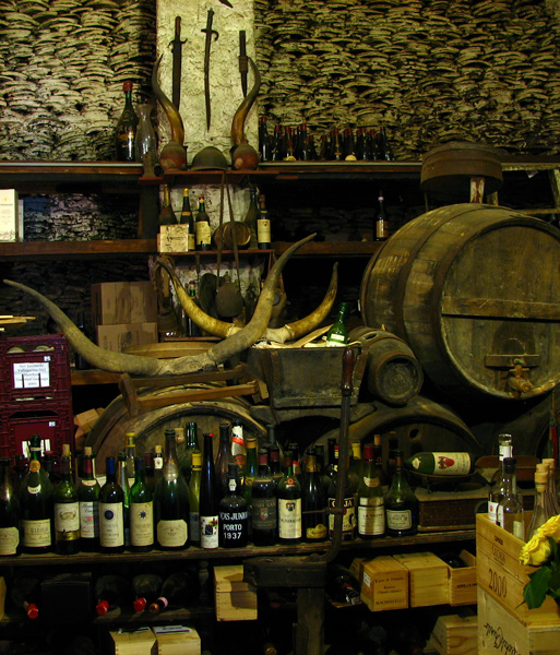 La cave de vins du restaurant Checchino dal 1887 en Monte dei Cocci