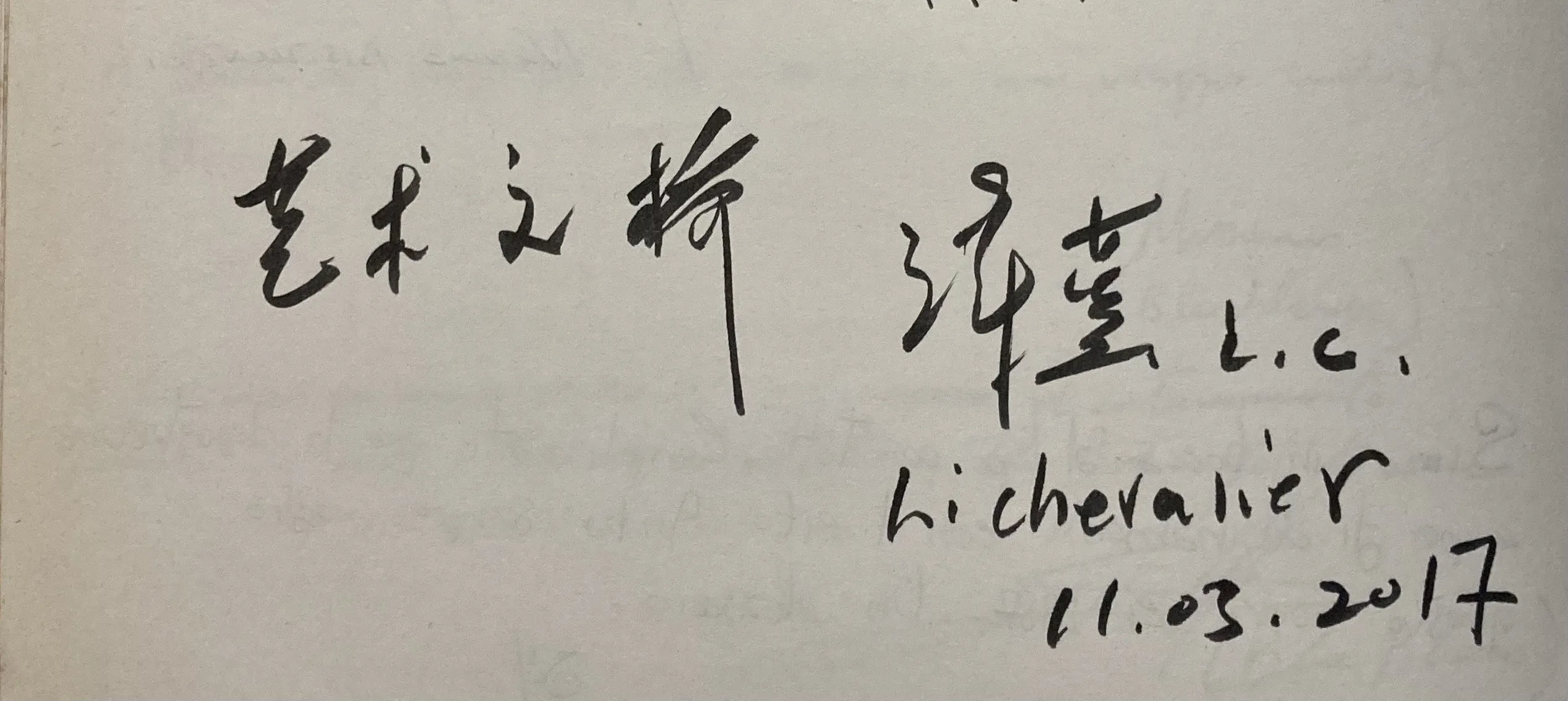 Sul libro firme di Checchino dal 1887 anche l'artista cinese Li Chevalier