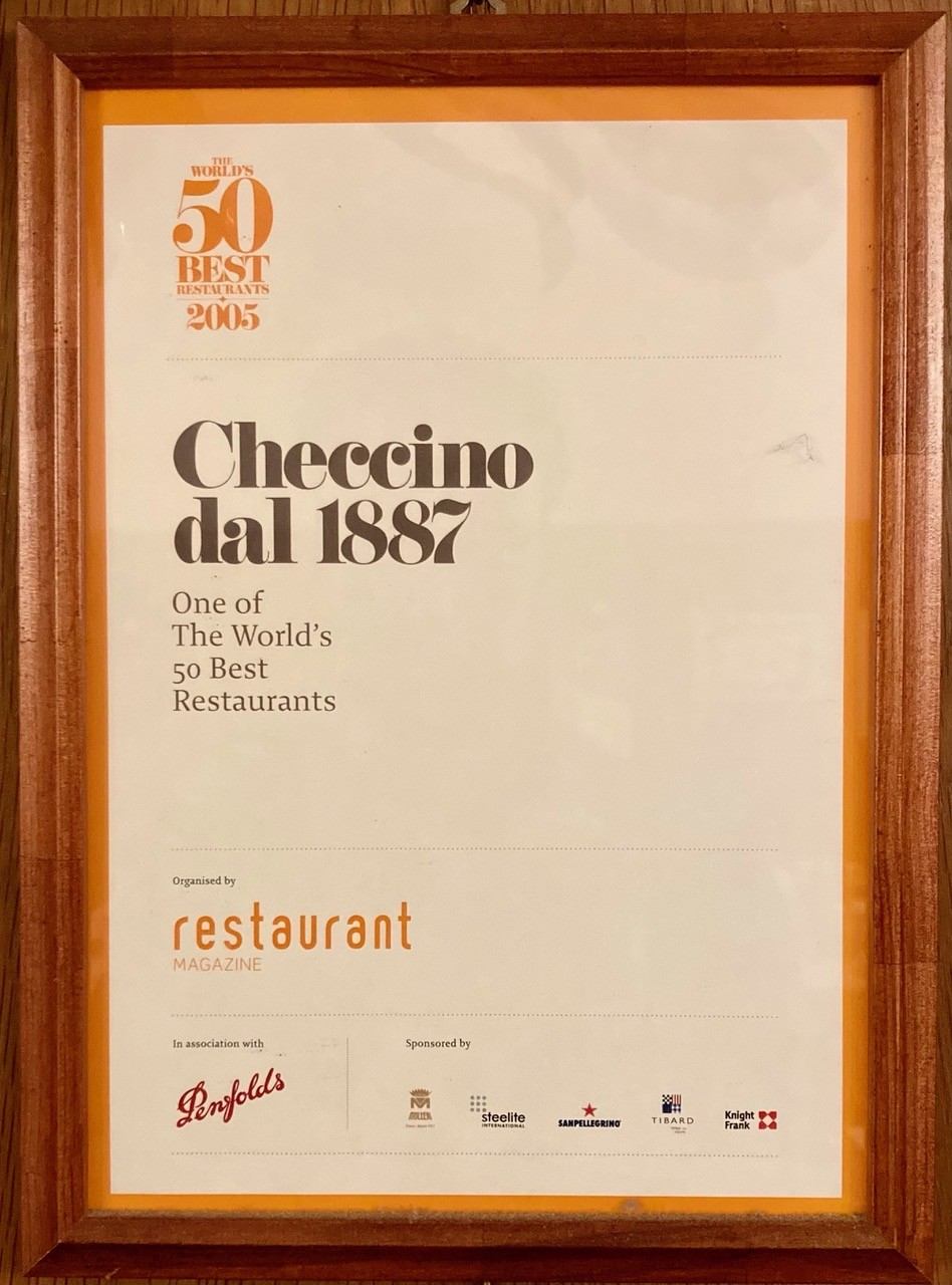2005 Checchino al 23 esimo posto tra i 50 migliori ristoranti al mondo